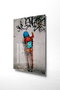 Wallity Cuadro Decorativo de Vidrio Templado Banksy 30 x 45 cm